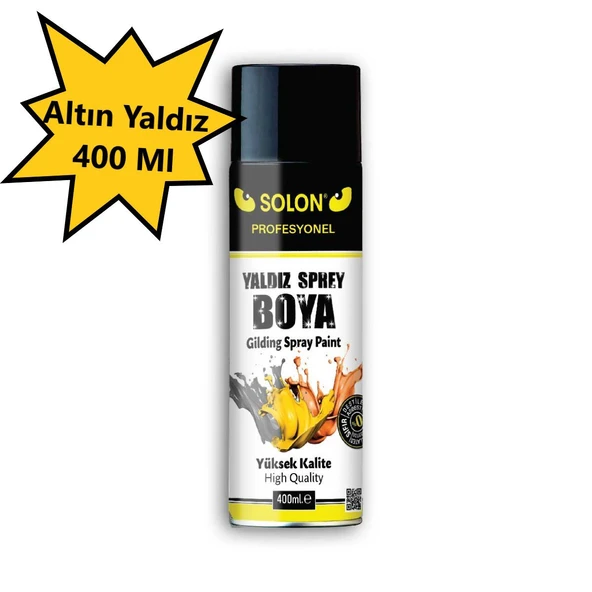 2 Adet Altın Yaldız Sprey Boya 400 Ml. - Resim 2