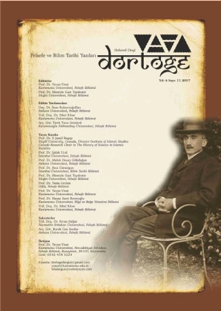 Dörtöğe Felsefe ve Bilim Tarihi Yazıları Hakemli Dergi Yıl:6 Sayı:11 ürün görseli 1