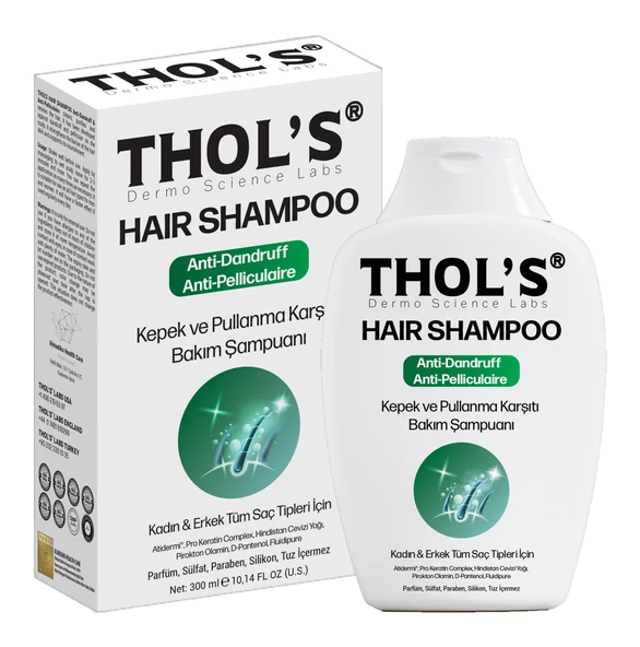 THOL'S HAIR SHAMPOO Anti Dandruff & Anti Pelliculaire (TB30)  Kepek ve Pullanma Karşıtı Bakım Şampuanı - 300 ml ürün görseli 1