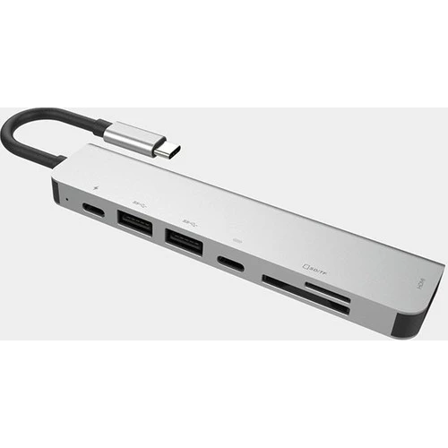 Type C Usb 3.1 7 İn1 Adaptör 4K Hmi-2*Usb 3.0 Sd-Microsd Kart Okuyucu-2*Type C ürün görseli 1