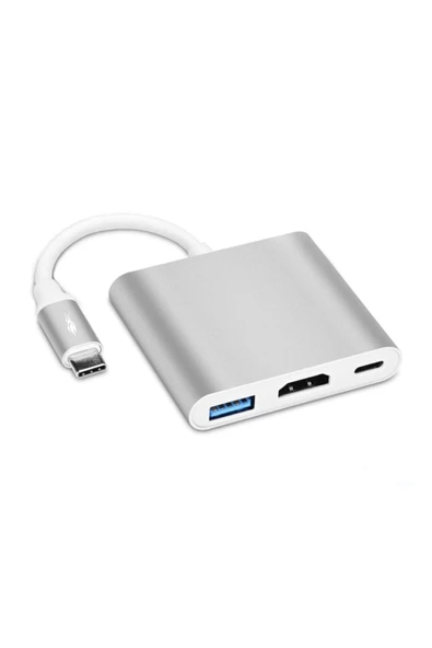 Type-C 3 İn 1 4K Hdmi-Type C-3.0 Şarj Çevirici ürün görseli 1