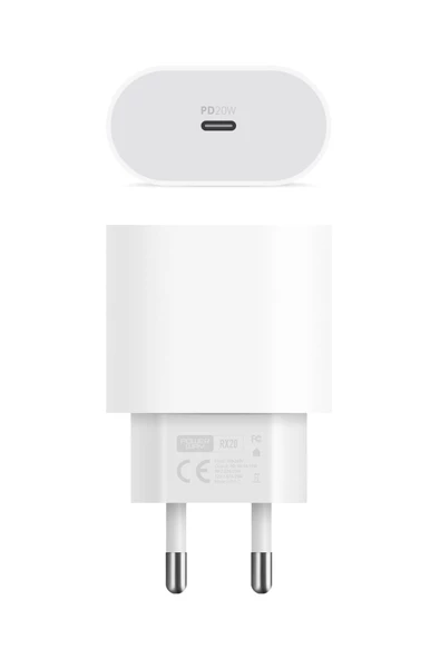 20W Type C Giriş Hızlı Şarj Başlığı Rx20 - Resim 4