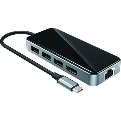 Airsky 10 İn 1 Type C Çevirici Gigabit Rj45 4K Hdmi 5* Usb 3.0 ürün görseli 1