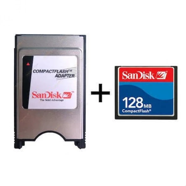 Sandisk 128 Mb Compact Flash Hafıza Kartı+Compact Flash Adatör ürün görseli 1
