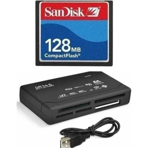 Pmr 128 Mb Compact Flash Hafıza Kartı - Usb 2.0 Cf Kart Okuyucu ürün görseli 1