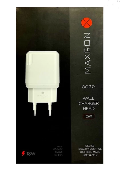 Maxron 18W QC 3.0 Usb Şarj Başlıgı 5V-3A - Resim 2
