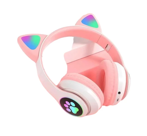 Torima Pembe Kedi Kulak Üstü Kablosuz Bluetooth Kulaklık Stn-28 ürün görseli 1