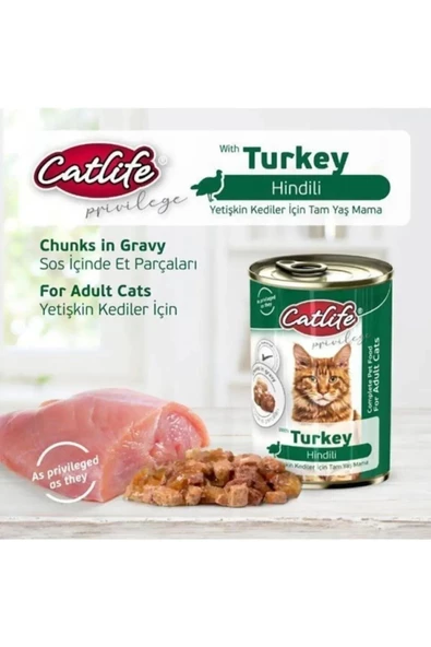 Hindili Yetişkin Kedi Konservesi 400gr ürün görseli 1