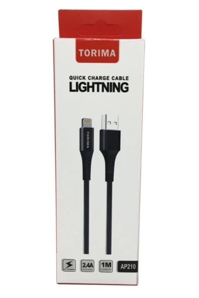 Torima 2.4A Iphone Lightning 2.4 A Halat Şarj Ve Data Kablosu - Resim 2