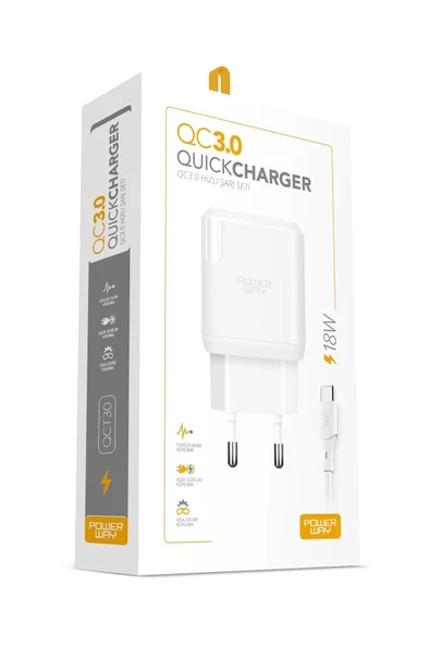 Powerway Qct30 18W Qc 3.0 Type C Şarj Aleti ürün görseli 1