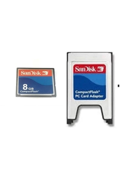 Sandisk 8 Gb Compact Flash Kart  Pcmcıa-Cf Compact Flash Adaptör ürün görseli 1