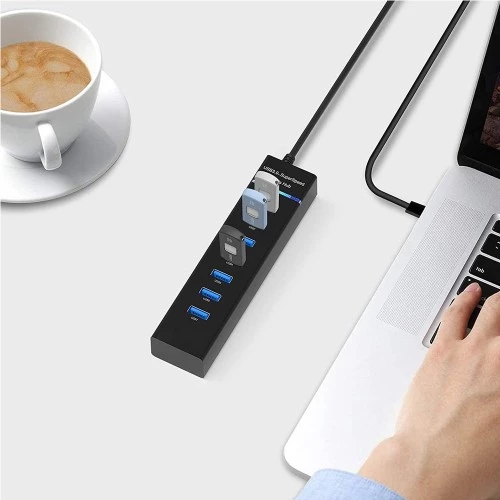 Usb 3.0 7 Port Çoğaltıcı Hub Usb Çoklayıcı ürün görseli 1
