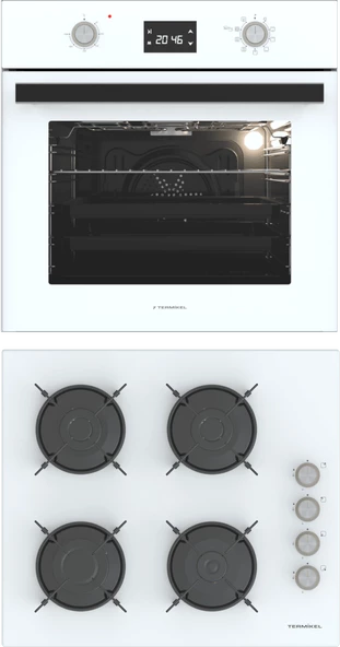 Termikel Ankastre Set (BO O6555C W + BH P6144C W) ürün görseli 1