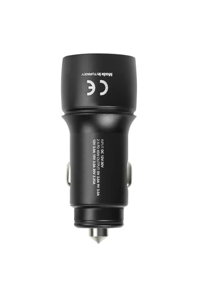 Powerway 45W Çift Type C Girişli Pd Ultra Hızlı Araç Şarj Aleti Cc45 ürün görseli 1