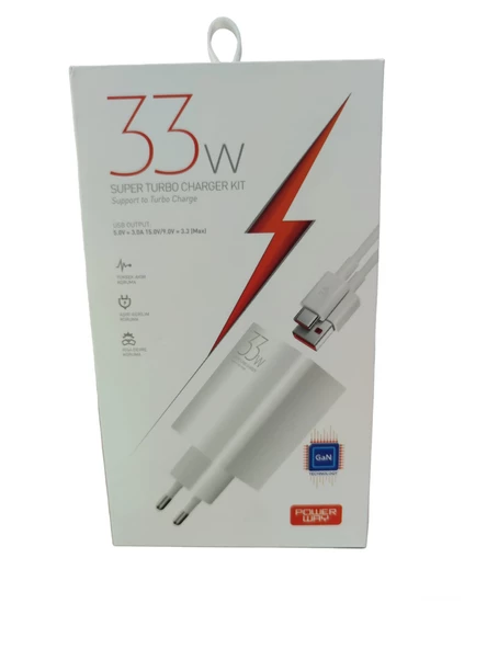 Powerway Gan 33W Super Turbo Şarj Type C Şarj Aleti ürün görseli 1