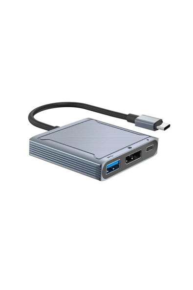 Type C To 8K 60Hz 4K-120 Hz Display Port- Usb 3.0 - Usb C Dişi 100W Çevirici ürün görseli 1