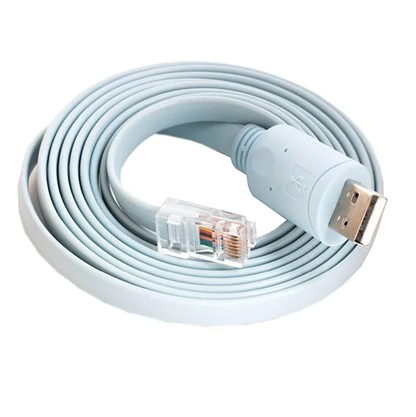 USB 2.0 Cisco Router RJ45 Konsol Kablosu usb to rj45 kablo 1.8m ürün görseli 1