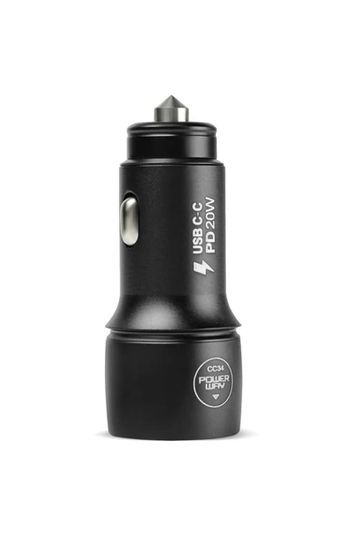 Powerway Araç Şarj Başlığı 3.1 A Type C-Usb - Resim 3