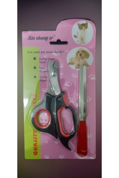 KİN CHONG ER Kedi Köpek Tırnak Makası ve Törpü Seti ürün görseli 1