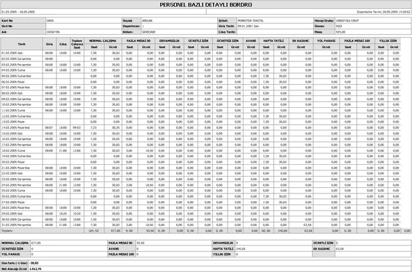 Perkotek Personel Takip Programı - Resim 11