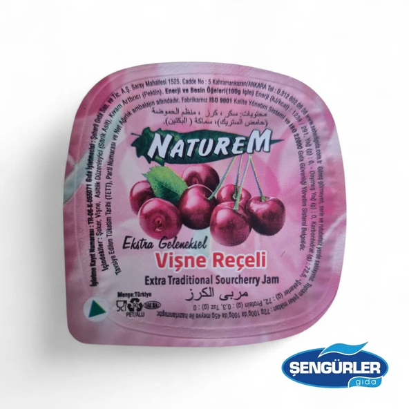 Vişne Reçeli Piknik 15 Gr x 60 Adet - Resim 2