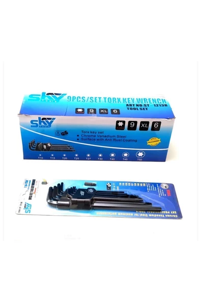 SKY 9 Parça Uzun Torx Anahtarı - Resim 4