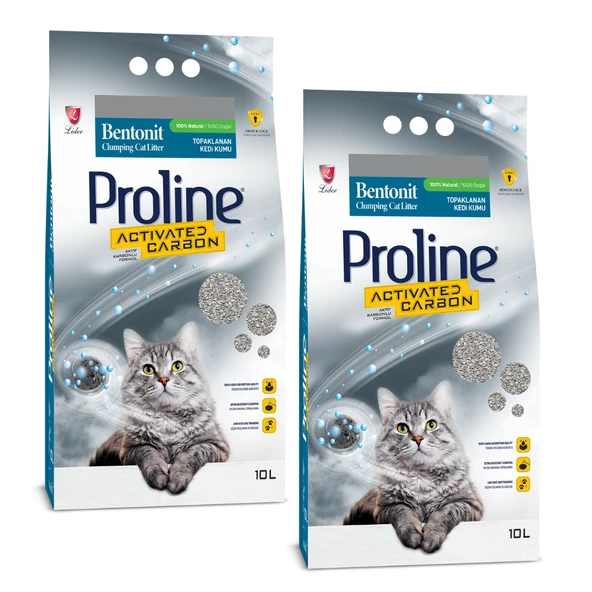 Proline Aktif Karbonlu İnce Taneli Kedi Kumu 10 L x 2 Adet ürün görseli 1