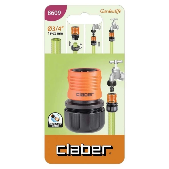 HORTUM MUSLUK BAĞLANTI ADAPTÖRÜ 3/4'' CLABER 8609 ürün görseli 1