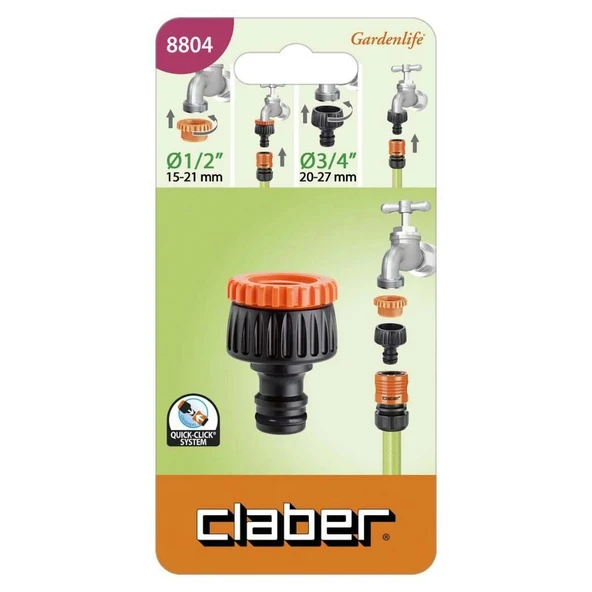 MUSLUK ADAPTÖRÜ 1/2''-3/4'' CLABER 8804 ürün görseli 1