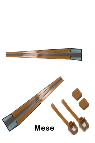 Ahşap Rustik Rayı, Kelepçe ve Kapak takımı Meşe ürün görseli 1