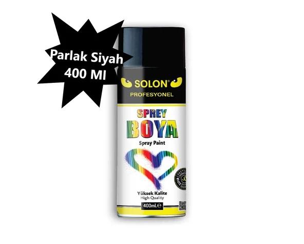 Sprey Boya Parlak Siyah 400 Ml. ürün görseli 1