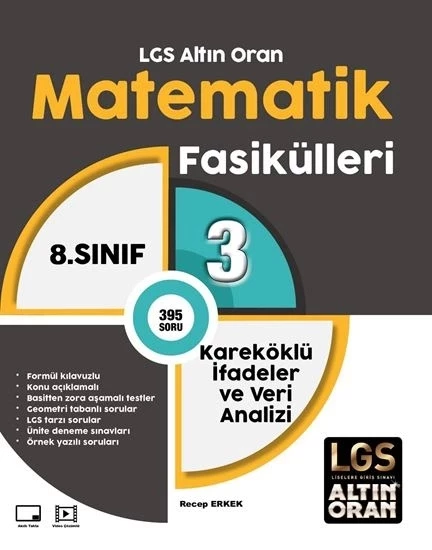 Altın Oran 8. Sınıf Matematik Fasikülleri Kareköklü İfadeler ve Veri Analizi ürün görseli 1