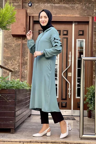 Kapişonlu Kap Çağla Yeşili ürün görseli 1