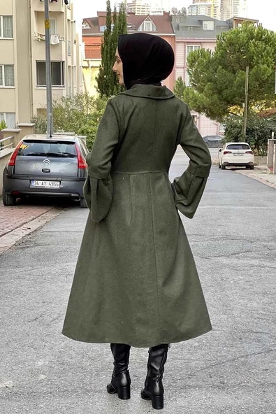 Kaşe Kaban Haki - Resim 5