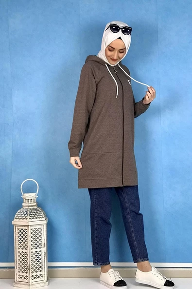 Fermuarlı Kap Kahve - Resim 4