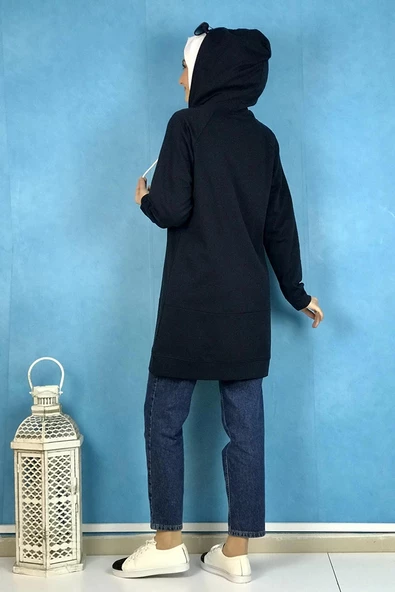 Fermuarlı Kap Lacivert - Resim 5