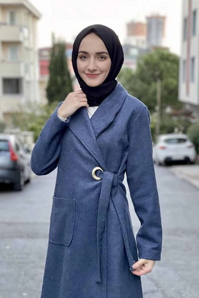 Kaşe Kaban İndigo ürün görseli 1