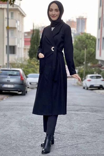Kaşe Kaban Siyah ürün görseli 1