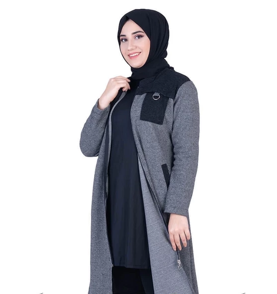 Omuzu Parçalı Füme  Tesettür Kap ürün görseli 1