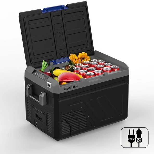 Coolist CLK40 12/24Volt/220Volt 40 Litre Kompresörlü Oto Buzdolabı/Dondurucu ürün görseli 1