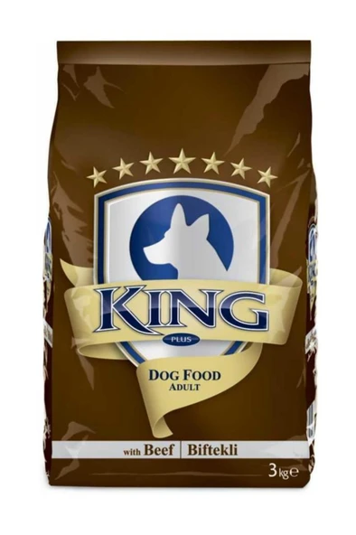 King Biflekli Yetişkin Köpek Maması 3 Kg ürün görseli 1