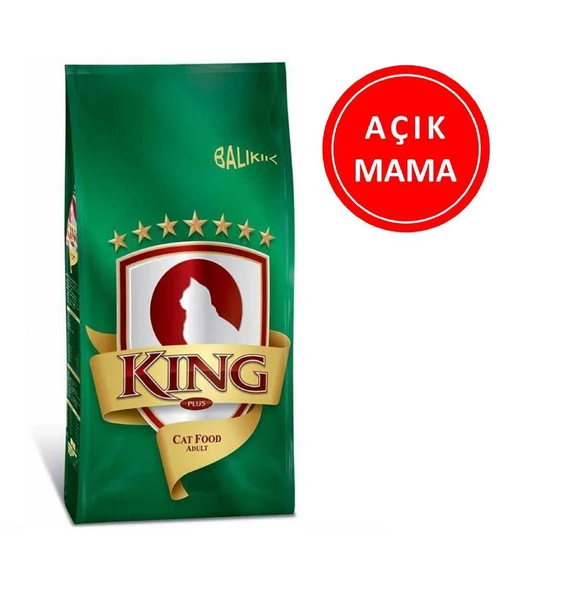 King Plus Fish Balıklı Yetişkin Kedi Maması 1 Kg AÇIK ürün görseli 1