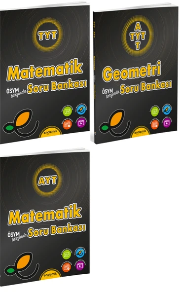 Endemik 2025 Tyt Ayt Matematik + Geometri Soru Kitabı Seti 3 Kitap ürün görseli 1