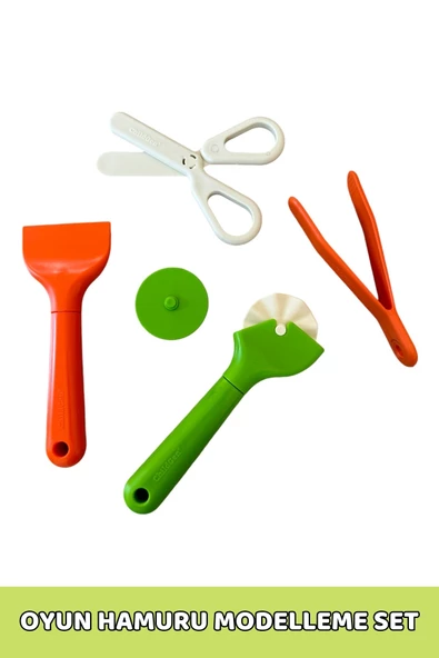 Oyun Hamuru Premium Modelleme Seti (Roller, makas, spatula, cımbız) ürün görseli 1