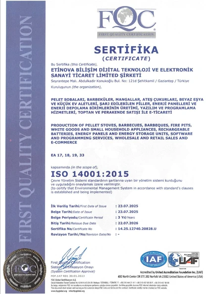 Etinova Pelet Soba Eti-M001 Mini Pelet Sobası - Resim 6
