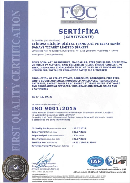 Etinova Pelet Soba Eti-M001 Mini Pelet Sobası - Resim 5