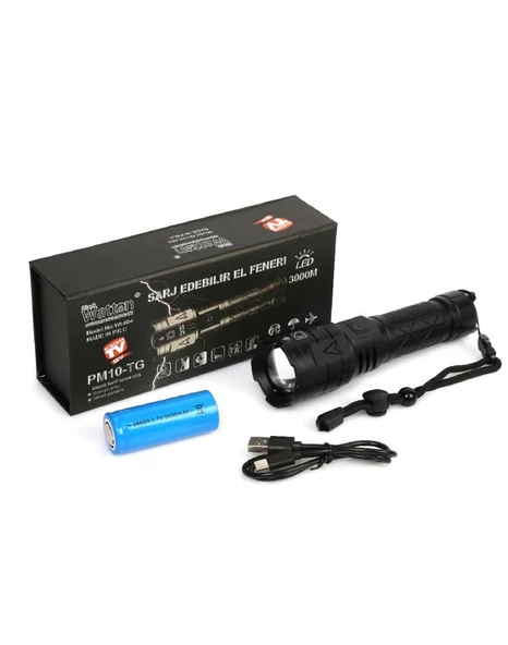 3000 LÜMEN GÜÇLÜ EL FENERİ - POWERBANK Olarak Kullanılabilir ürün görseli 1