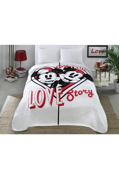 Taç 71120814 Disney Minnie Mickey Lisanslı Çift Kişilik Battaniye ürün görseli 1