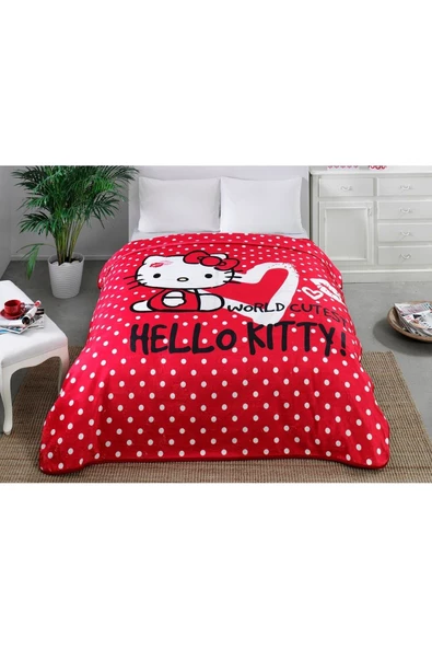 TAÇ Hello Kitty Lisanslı ÇİFT KİŞİLİK Battaniye ürün görseli 1