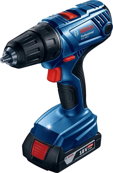 Bosch GSR 180-LI 2x2.0Ah Çift Akülü Şarjlı Matkap 06019F810A ürün görseli 1